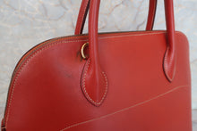 将图片加载到图库查看器，HERMES BOLIDE 35 Box carf leather Brique 〇Y刻印 Shoulder bag 600080215
