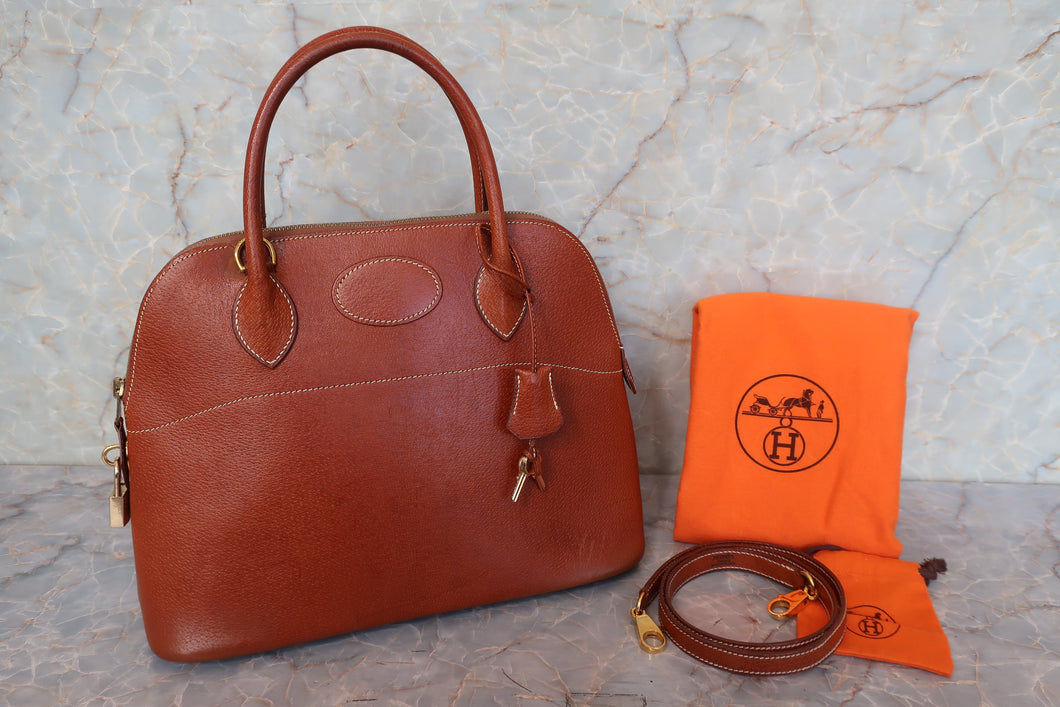 HERMES／エルメス ボリード31 ピグスキン ブラウン □D刻印 ショルダーバッグ 700100231