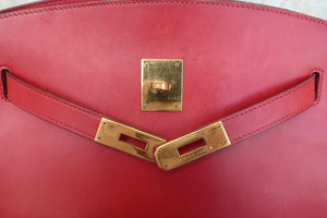 HERMES KELLY SPORT GM Box carf leather Rouge vif 〇X刻印 Shoulder bag 600100135