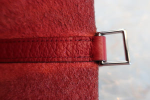 HERMES PICOTIN LOCK PM Clemence leather Rouge garance □O刻印 Hand bag 600050020