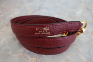 HERMES KELLY 32 Clemence leather Rouge H □F刻印 Shoulder bag 600090228