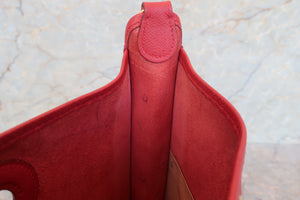 HERMES VESPA PM Graine Couchevel leather Rouge vif □A Engraving Shoulder bag 700080107