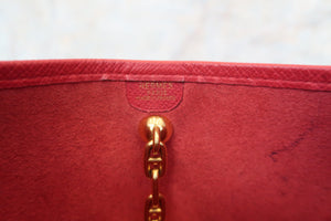 HERMES VESPA PM Graine Couchevel leather Rouge vif □A Engraving Shoulder bag 700080107
