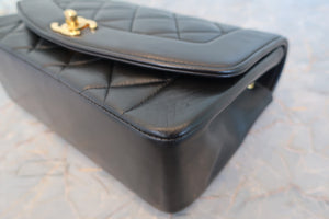 CHANEL/シャネル ダイアナマトラッセチェーンショルダーバッグ ラムスキン ブラック/ゴールド金具 ショルダーバッグ 700090189