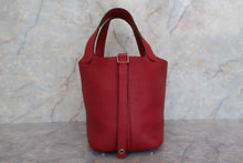 Load image into Gallery viewer, HERMES PICOTIN LOCK PM Clemence leather Rouge garance □O Engraving Hand bag 700010010
