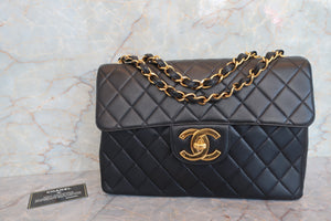 CHANEL/シャネル 中マトラッセシングルフラップチェーンショルダーバッグ ラムスキン ブラック/ゴールド金具 ショルダーバッグ 700080160