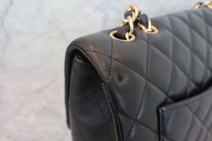 CHANEL/シャネル 中マトラッセシングルフラップチェーンショルダーバッグ ラムスキン ブラック/ゴールド金具 ショルダーバッグ 700070123