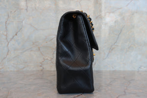 CHANEL/シャネル 中マトラッセシングルフラップチェーンショルダーバッグ ラムスキン ブラック/ゴールド金具 ショルダーバッグ 700080160