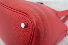 Load image into Gallery viewer, HERMES PICOTIN LOCK PM Clemence leather Rouge garance □O Engraving Hand bag 700010010
