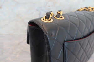 CHANEL/シャネル 中マトラッセシングルフラップチェーンショルダーバッグ ラムスキン ブラック/ゴールド金具 ショルダーバッグ 700080160