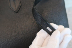HERMES BIRKIN 40 Togo leather Black T Engraving Hand bag 600060011