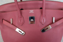 将图片加载到图库查看器，HERMES BIRKIN 35 Clemence leather Bois de rose □N刻印 Hand bag 600080216
