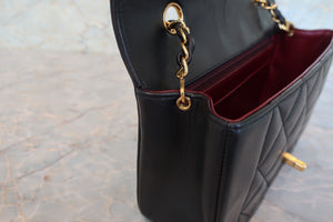 CHANEL/シャネル ダイアナマトラッセチェーンショルダーバッグ ラムスキン ブラック/ゴールド金具 ショルダーバッグ 700090189
