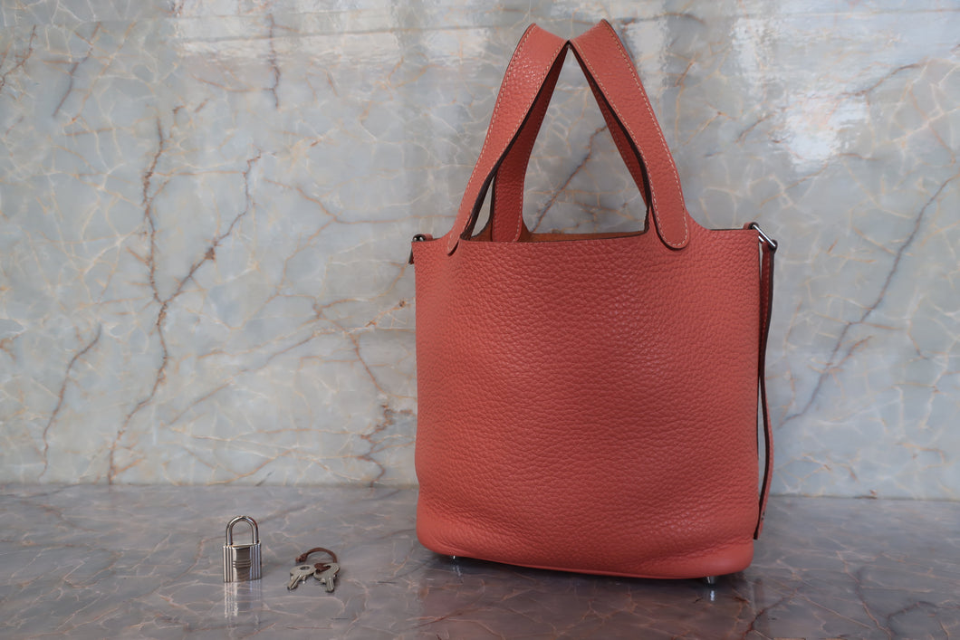 HERMES／エルメス ピコタンロックＰＭ トリヨンクレマンス クレヴェット □Q刻印 ハンドバッグ 700110001