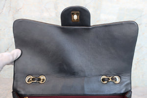 CHANEL/シャネル 中マトラッセシングルフラップチェーンショルダーバッグ ラムスキン ブラック/ゴールド金具 ショルダーバッグ 700070123