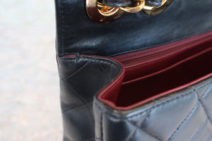 CHANEL/シャネル 中マトラッセシングルフラップチェーンショルダーバッグ ラムスキン ブラック/ゴールド金具 ショルダーバッグ 700080160