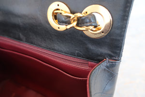 CHANEL/シャネル 中マトラッセシングルフラップチェーンショルダーバッグ ラムスキン ブラック/ゴールド金具 ショルダーバッグ 700080160