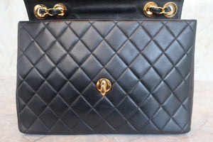 CHANEL/シャネル 中マトラッセシングルフラップチェーンショルダーバッグ ラムスキン ブラック/ゴールド金具 ショルダーバッグ 700080160