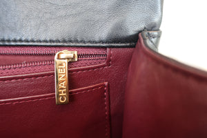 CHANEL/シャネル 中マトラッセシングルフラップチェーンショルダーバッグ ラムスキン ブラック/ゴールド金具 ショルダーバッグ 700070123