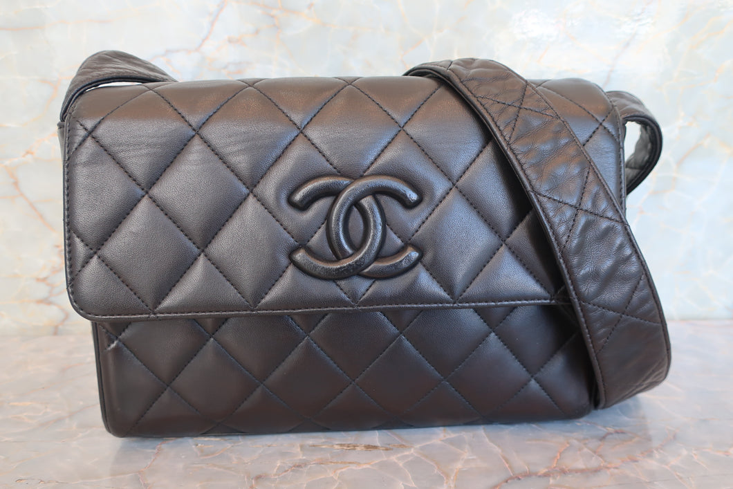 CHANEL/シャネル マトラッセショルダーバッグ ラムスキン ブラック/ゴールド金具 ショルダーバッグ 700090233