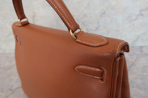 HERMES KELLY 32 Clemence leather Gold □C刻印 Hand bag 600080196