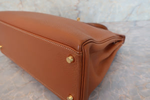 HERMES KELLY 32 Clemence leather Gold □C刻印 Hand bag 600080196