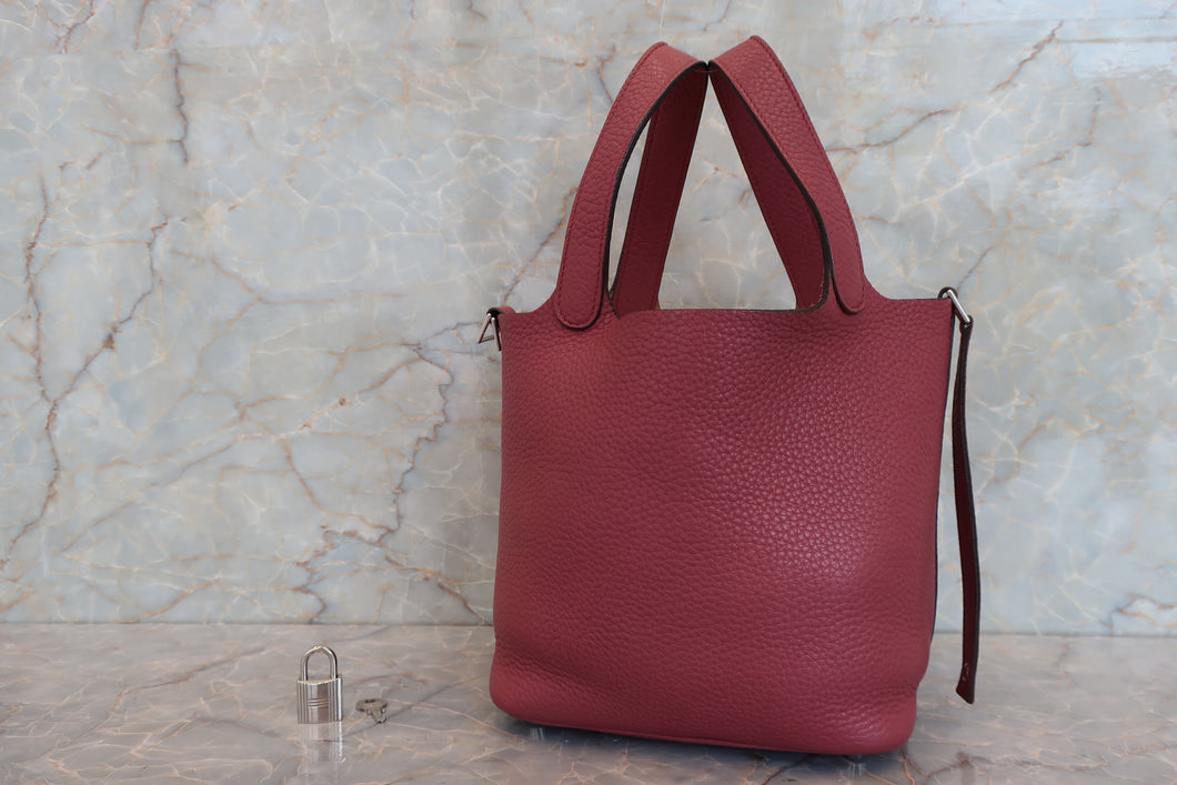 HERMES／エルメス ピコタンロックＰＭ トリヨンクレマンス ローズウッド □O刻印 ハンドバッグ 700040211