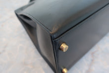 Load image into Gallery viewer, HERMES KELLY 32 Box carf leather Black Hand bag 700070105

