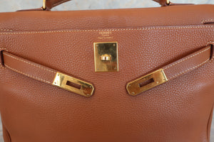 HERMES KELLY 32 Clemence leather Gold □C刻印 Hand bag 600080196