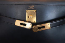 Load image into Gallery viewer, HERMES KELLY 32 Box carf leather Black Hand bag 700070105
