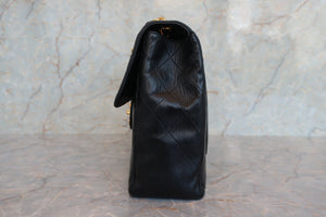 CHANEL/シャネル 中マトラッセシングルフラップチェーンショルダーバッグ ラムスキン ブラック/ゴールド金具 ショルダーバッグ 700080154