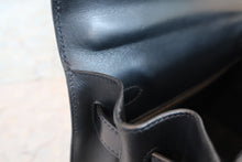 Load image into Gallery viewer, HERMES KELLY 32 Box carf leather Black Hand bag 700070105
