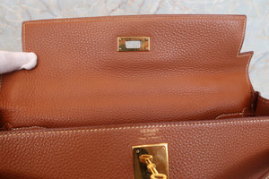 HERMES KELLY 32 Clemence leather Gold □C刻印 Hand bag 600080196