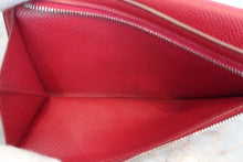 Load image into Gallery viewer, HERMES Bearn Soufflet Epsom leather Rouge garance □R Engraving Wallet 600040113
