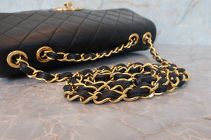 CHANEL/シャネル 中マトラッセシングルフラップチェーンショルダーバッグ ラムスキン ブラック/ゴールド金具 ショルダーバッグ 700080154