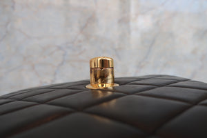 CHANEL/シャネル 中マトラッセシングルフラップチェーンショルダーバッグ ラムスキン ブラック/ゴールド金具 ショルダーバッグ 700080154