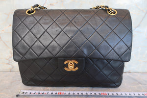 CHANEL/シャネル マトラッセＷフラップＷチェーンショルダーバッグ ラムスキン ブラック/ゴールド金具 ショルダーバッグ 700090157