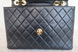 CHANEL/シャネル 中マトラッセシングルフラップチェーンショルダーバッグ ラムスキン ブラック/ゴールド金具 ショルダーバッグ 700080154