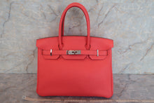 Load image into Gallery viewer, HERMES BIRKIN 30 Clemence leather Rose jaipur □R Engraving Hand bag 600080195
