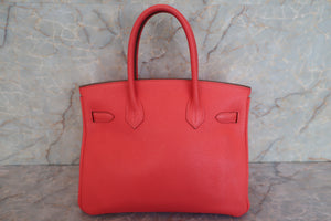 HERMES BIRKIN 30 Clemence leather Rose jaipur □R Engraving Hand bag 600080195