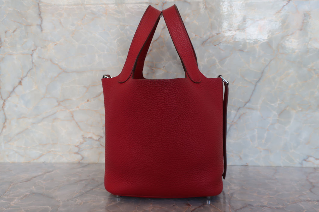 HERMES／エルメス ピコタンロックＰＭ トリヨンクレマンス ルージュガランス □R刻印 ハンドバッグ 700100137