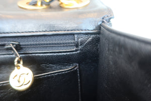 CHANEL/シャネル 中マトラッセシングルフラップチェーンショルダーバッグ ラムスキン ブラック/ゴールド金具 ショルダーバッグ 700080154