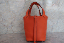 将图片加载到图库查看器，HERMES PICOTIN LOCK PM Clemence leather Feu T刻印 Hand bag 600070083
