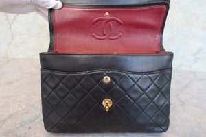 CHANEL/シャネル マトラッセＷフラップＷチェーンショルダーバッグ ラムスキン ブラック/ゴールド金具 ショルダーバッグ 700090157