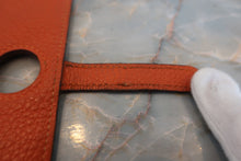 Load image into Gallery viewer, HERMES Dogon GM Togo leather Orange □H Engraving Wallet 600040084
