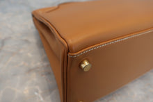 将图片加载到图库查看器，HERMES KELLY 32 Box carf leather Natural □D刻印 Shoulder bag 600090227
