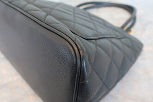 CHANEL/シャネル 復刻トート キャビアスキン ブラック/ゴールド金具 トートバッグ 700080156