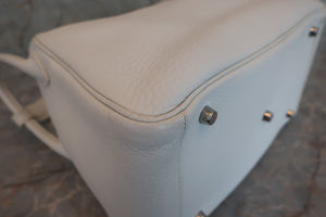 HERMES LINDY 30 Clemence leather White □K刻印 Shoulder bag 600060012