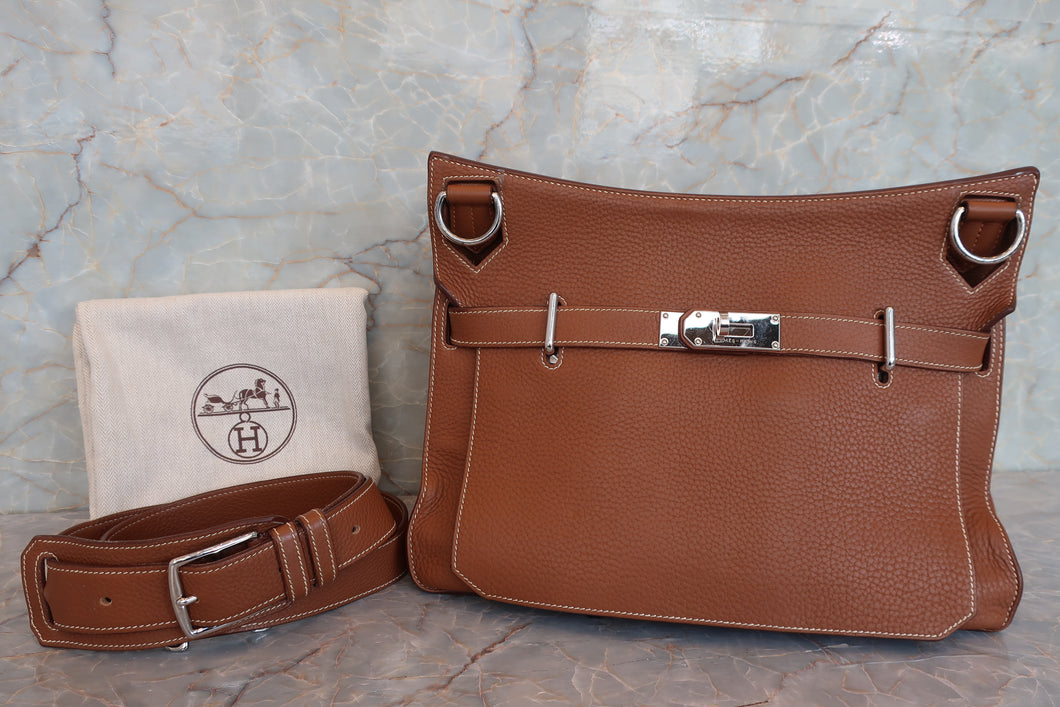 HERMES／エルメス ジプシエール34 トリヨンクレマンス ゴールド □O刻印 ショルダーバッグ 700070101