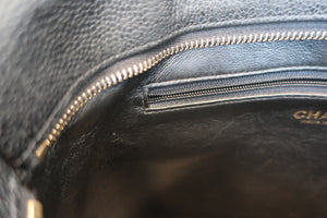 CHANEL/シャネル 復刻トート キャビアスキン ブラック/ゴールド金具 トートバッグ 700080156